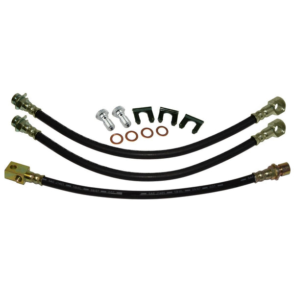 1971-72 Pontiac Catalina, Bonneville - Front Disc / Rear drum 3 hose Kit. For cars with disc brakes. 12 pc