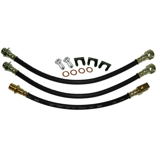 1973-78 Pontiac Catalina, Bonneville - Front Disc / Rear Drum 3 hose Kit. For cars with disc brakes. 12 pc