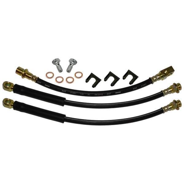 1979-86 Pontiac Catalina, Bonneville - Front Disc / Rear Drum 3 hose Kit. For cars with disc brakes. 12 pc
