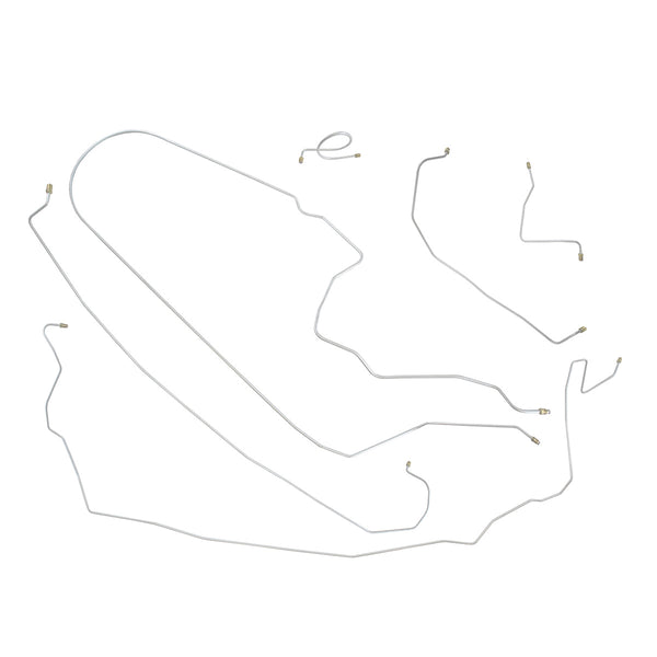 1966 Oldsmobile Toronado Power Drum Brake Line Kit, OE Steel