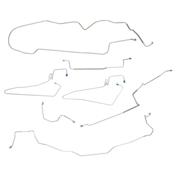 1979-85 Oldsmobile/Buick Toronado/Riviera Four-Wheel Power Disc Brake Line Kit 7pc, OE Steel