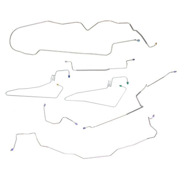 1978-85 Oldsmobile Toronado Riviera Rear Drum Complete Power Brake Line Kit, OE Steel