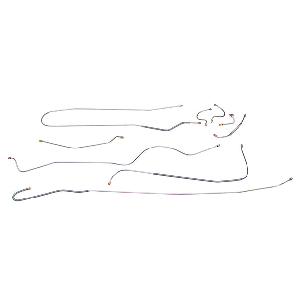 1965 Plymouth Barracuda/Valiant Manual Drum Brake Line Kit 6pc, OE Steel