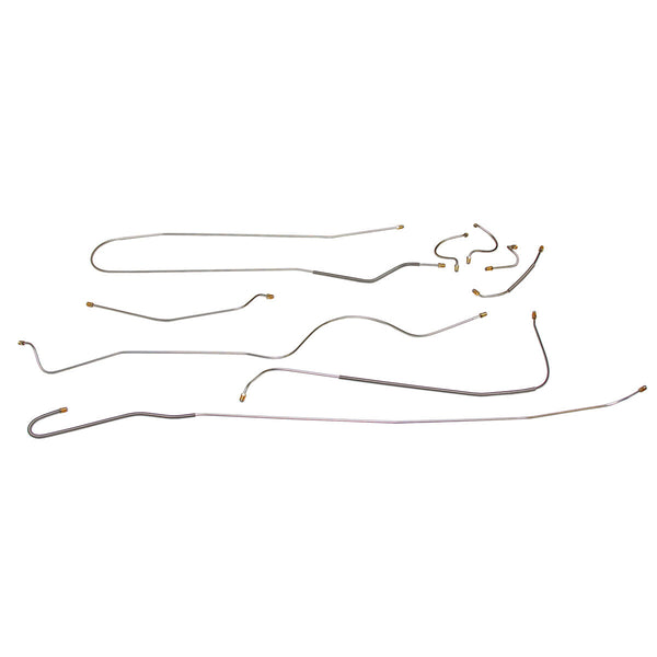 1966 Plymouth Barracuda/Valiant Manual Drum Brake Line Kit 6pc, OE Steel