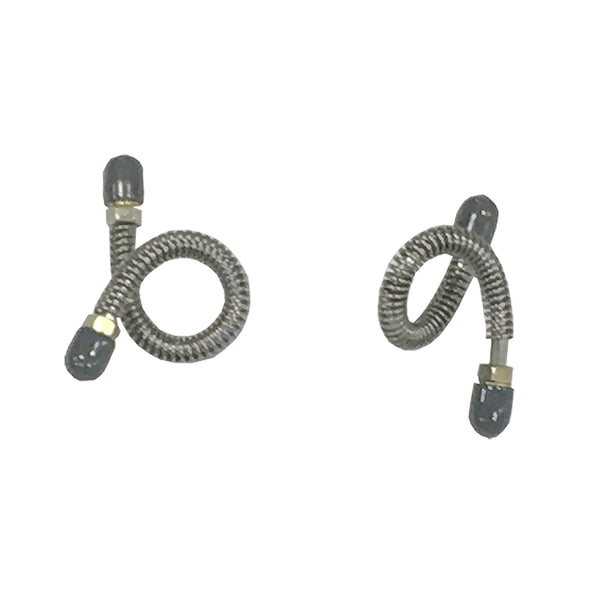 1967-74 Plymouth Barracuda Valiant 9" Front Drum Brake Lines 2pc, OE Steel