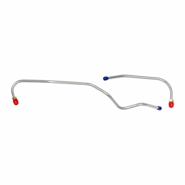 1972 Plymouth A-Body 340CID 4bbl ThermoQuad 5/16" Pump to Carb Lines 2pc, OE Steel