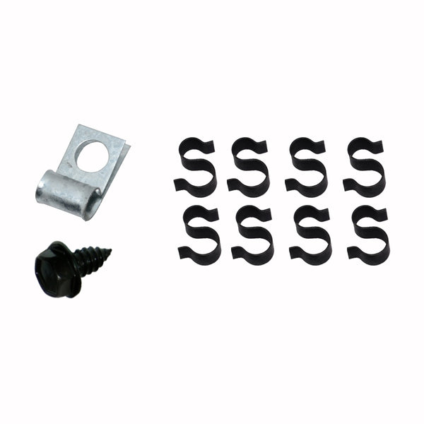 1966-67 GM Pontiac GTO A-Body Fuel Line Clip Kit 3/8" or 5/16" - w/Fuel Return Line 10pc