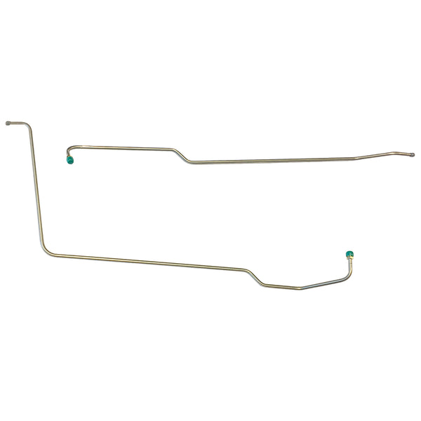 1963-64 Pontiac Bonneville Roto Hydramatic (w/Fittings at Trans End) 3/8" Trans Cooler Lines 2pc, OE Steel