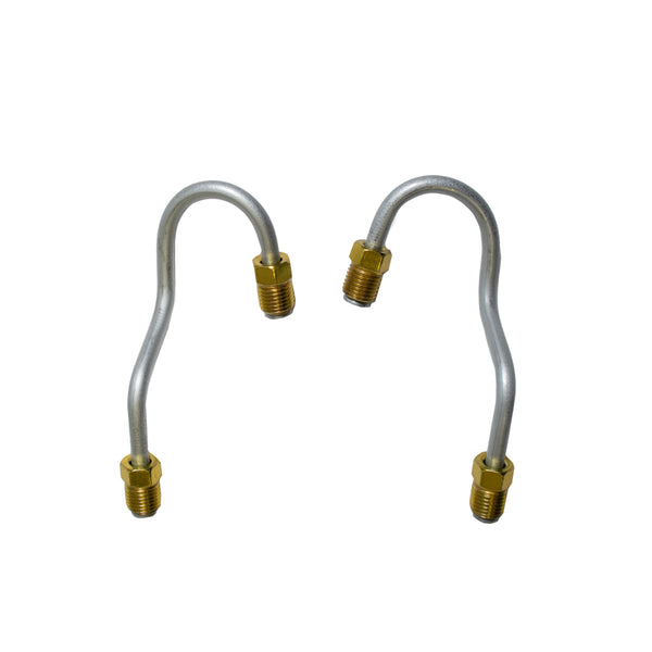 1967-68 Pontiac Catalina Factory 4 Piston Caliper LInes OE Steel 2pc