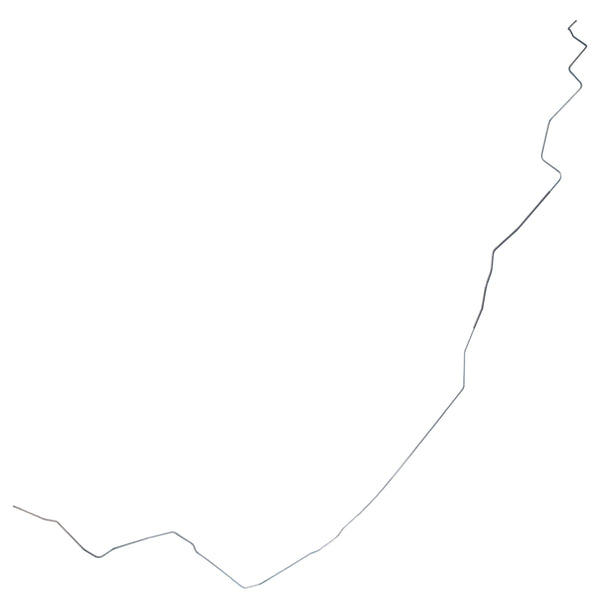 1967-68 Pontiac Catalina Hardtop Tank to Pump 1/4" Fuel Return Line 1pc, OE Steel