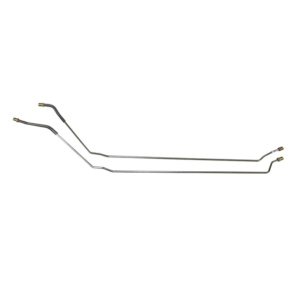 1967 Pontiac Firebird 3/16" Multi-Leaf Rear Axle Brake Lines 2pc, OE Steel