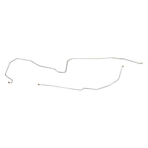 1968 Pontiac Firebird Front to Rear Brake Line 2pc, Power Brakes, OE Steel