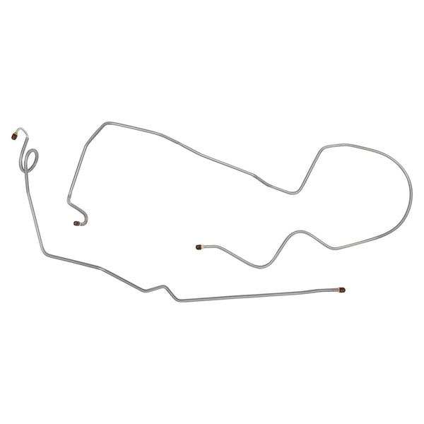 1969 Pontiac Firebird TA Front to Rear Brake Line 2pc, Power Brakes, OE Steel