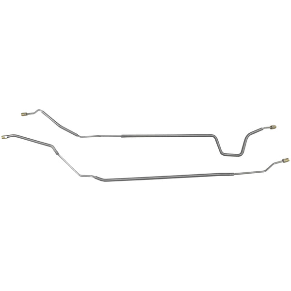 1969 Pontiac Firebird 3/16" Rear Axle Brake Lines 2pc, OE Steel