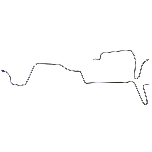 1979-81 Pontiac Firebird TA Four-Wheel Disc 3/16" Rear Axle Brake Line Kit, 2pc, OE Steel