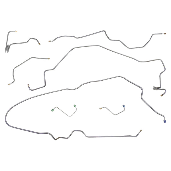 1981 Pontiac Firebird/TA w/o Sway Bar Power Disc Brake Line Kit 7pc, OE Steel