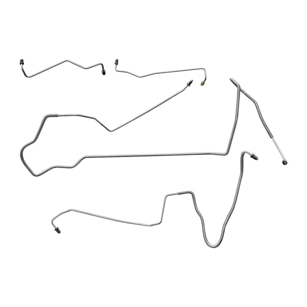 1998-02 Pontiac Firebird/TA w/ABS and Traction Control Four-Wheel Disc Front Brake Line Kit (w/o Flex) 4pc, OE Steel