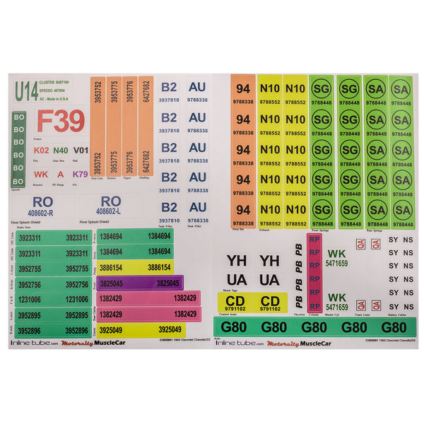 Concourse Detail Decals, 1969 Pontiac Firebird/Trans Am