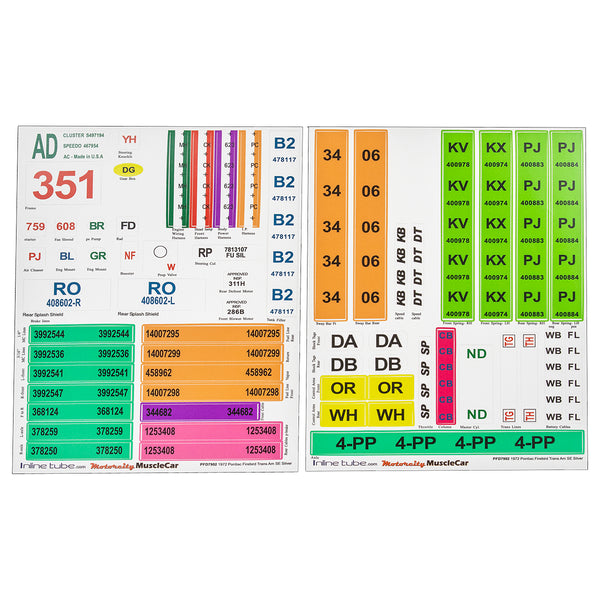 Concourse Detail Decals 1979 Pontiac Firebird / Trans AM SE Silver