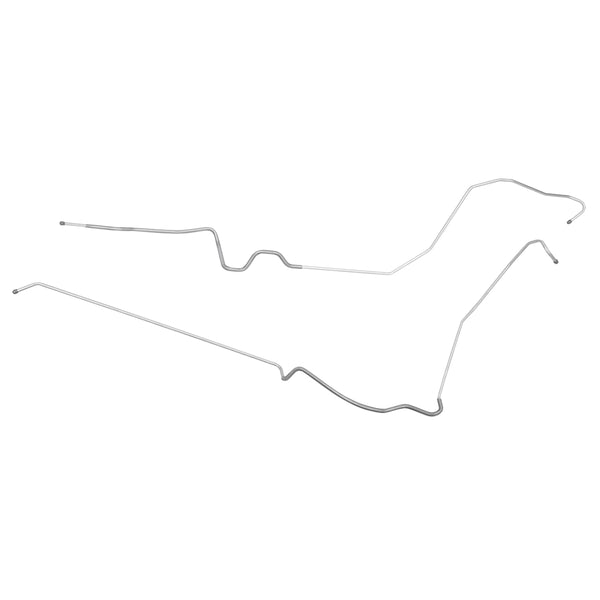 1970 Pontiac Firebird TA Tank to Pump 3/8" Fuel Lines 2pc, OE Steel