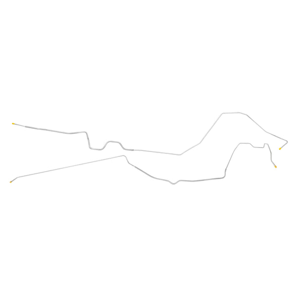 1970 Pontiac Firebird TA (PS Routing) Tank to Pump 1/4" Fuel Return Lines 2pc, OE Steel