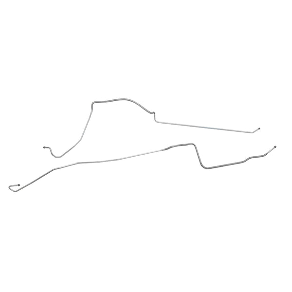 1971 Pontiac Firebird TA (PS Routing) Tank to Pump 3/8" Fuel Lines 2pc, OE Steel