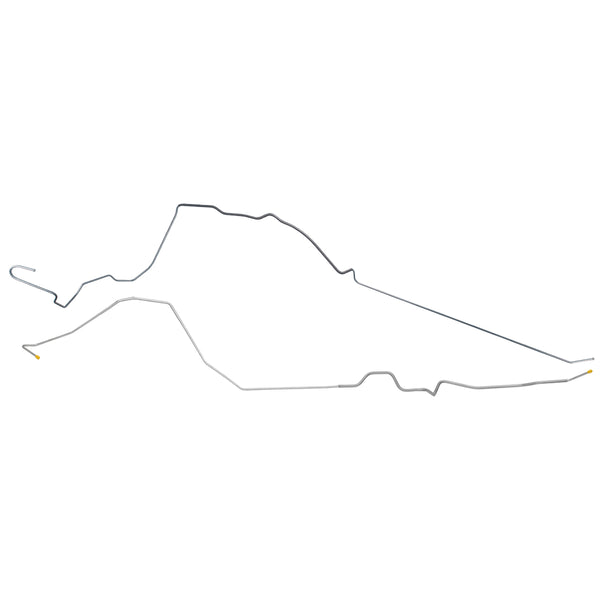 1971 Pontiac Firebird/TA (PS Routing) Tank to Pump 1/4" Fuel Return Lines 2pc, OE Steel