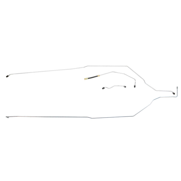 1985-87 Pontiac Firebird/TA V6/8 FI (DS Routing) Tank to Pump 3/8" Main Fuel Lines 3pc, OE Steel