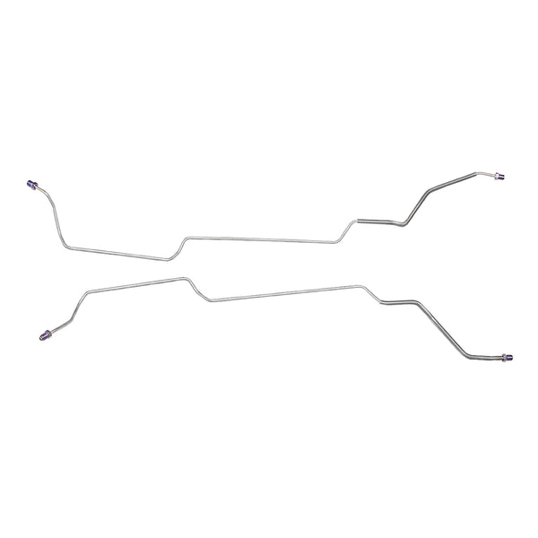 1969-72 Pontiac Grand Prix 3/16" Rear Axle Brake Lines 2pc, OE Steel