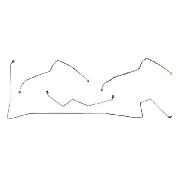 1971-72 Pontiac Grand Prix, Power Disc, Front Brake Line Kit, 4pc, OE Steel