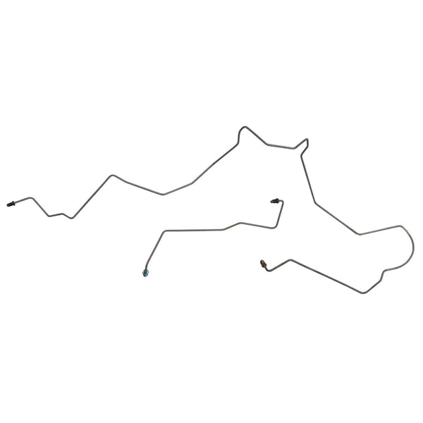 1988-1989 Pontiac Grand Prix 2 Door Coupe, 4 Wheel Power Disc Non-ABS, Right & Left Front Brake Line Kit - 2pc - OE Steel