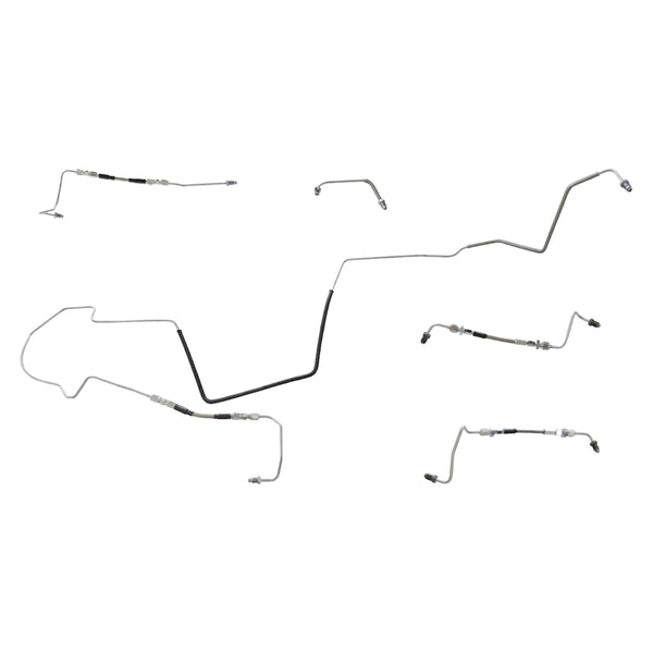 1997-03 Pontiac Grand Prix Four-Wheel Disc w/ABS Front Brake Line Kit (w/Flex) 5pc, OE Steel