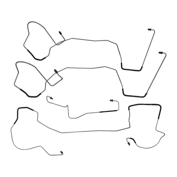 2004-06 Pontiac GTO Four-Wheel Disc wABS Front Brake Line Kit 4pc, OE Steel