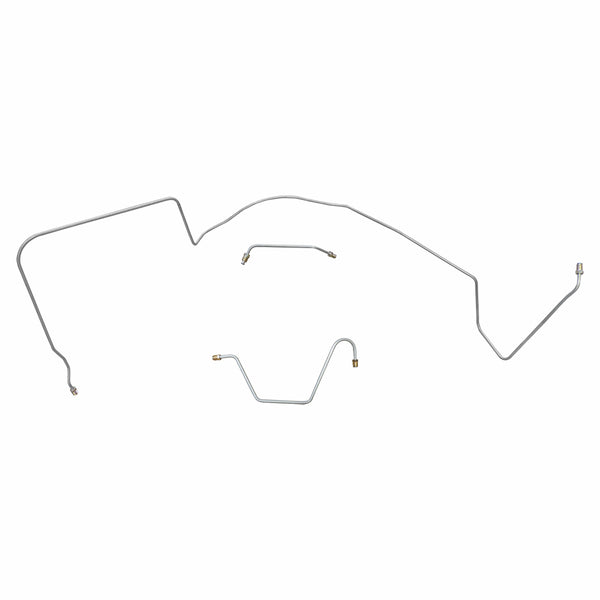 1966 Pontiac GTO Tempest LeMans Manual Drum Front Brake Line Kit 3pc, 6cyl, OE Steel