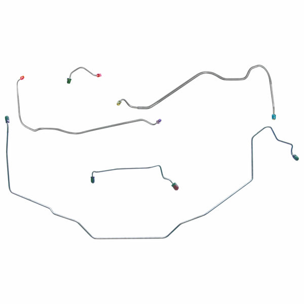 1969 Pontiac GTO Tempest LeMans Power Disc Front Brake Line Kit 5pc OE Steel