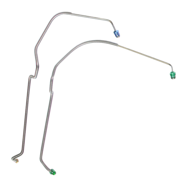 1971-72 Pontiac Buick Oldsmobile A-Body Power Disc 3/16", 1/4" M/C Brake Lines 2pc, OE Steel