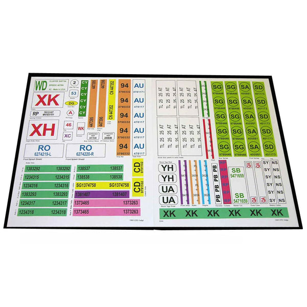 Concourse Detail Decals 1969 GTO Std 400 Convertible No AC