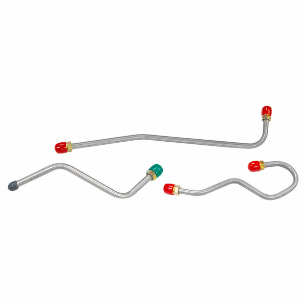 1964 Pontiac GTO/Tempest/LeMans (45 Cent/105 Rear Fittings) Tri-Power Lines 3pc, Aluminum