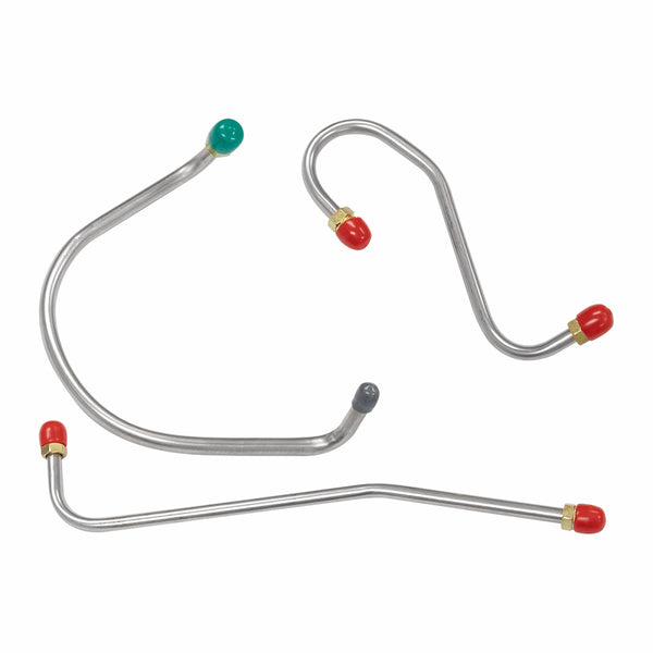 1966 Pontiac GTO Tempest LeMans (105 Cent/105 Rear Fittings) Tri-Power Lines 3pc, OE Steel