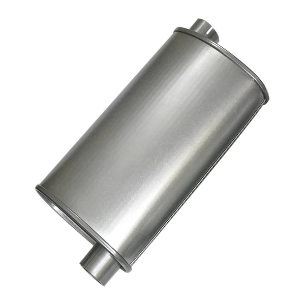 1965 Pontiac GTO Lemans 21" Offset Oversized Muffler 2-1/4" Inlet, 2-1/4" Outlet, 1pc