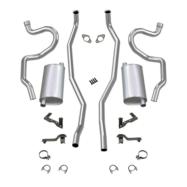 1969 Pontiac GTO Lemans Standard Manifold, Automatic Trans Stock Exhaust Kit-2 1/4"+