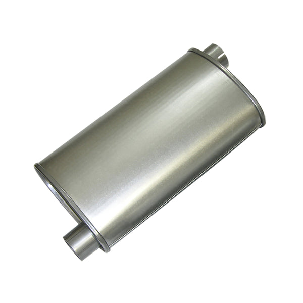 1969 Pontiac GTO 14" Oversized Offset Muffler 2-1/4" Inlet, 2-1/4" Outlet, Right Side