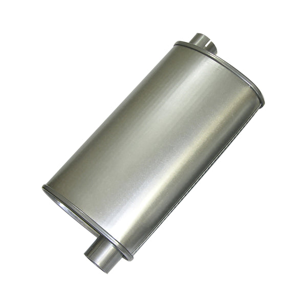 1970-72 Pontiac GTO Lemans Stock Offset 21" Muffler Body, 2" Inlet, 2-1/4" Outlet, 1pc