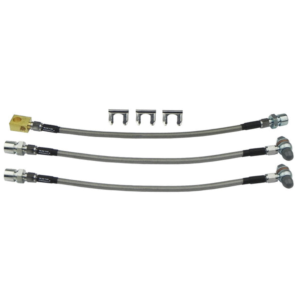 1969-72 Pontiac A-Body 3 Hose Kit Disc Brakes 6pc, Stainless