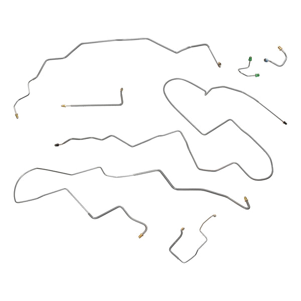 1988 (Only) Pontiac Fiero Power Disc Complete Brake Line Kit 7pc, OE Steel