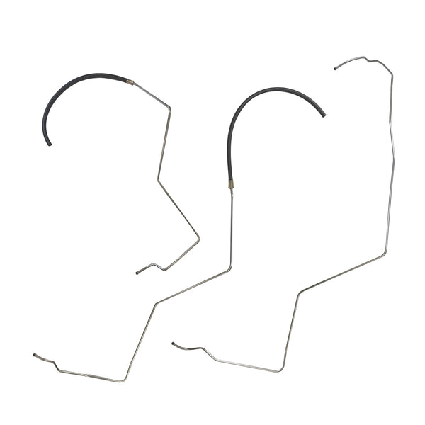 1984 Pontiac Fiero 4CYL Main Fuel/Return/Vapor Lines (Tank to Back of Firewall) 3pc, OE Steel