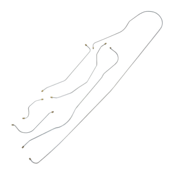 1946-48 Pontiac Deluxe Torpedo 119" WB Manual Drum Brake Line Kit 6pc, OE Steel