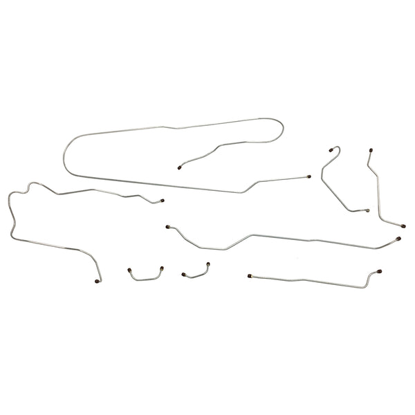 1958 Pontiac Star Chief/Catalina 124" WB Manual Drum Brake Line Kit, OE Steel