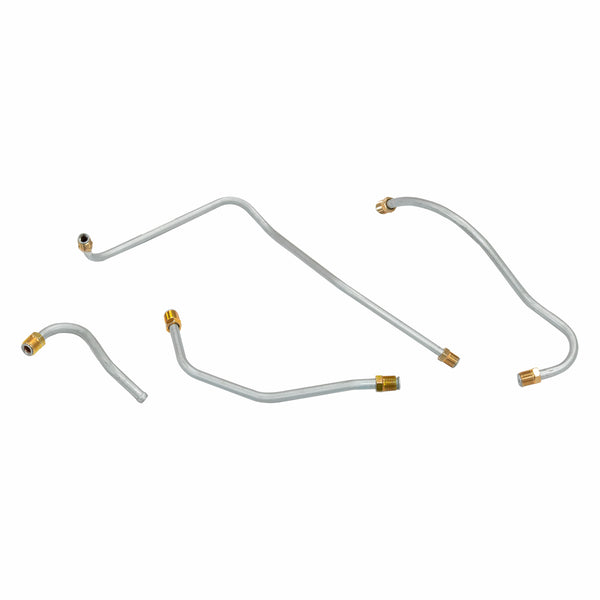 1959-63 Pontiac 389CID Tri-Power 3/8", 5/16" Carb Fuel Lines 4pc, OE Steel