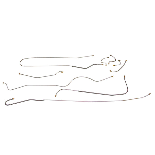 1962 Plymouth Belvedere/Fury (B-Body) Manual Drum Complete Brake Line Kit 6pc, OE Steel